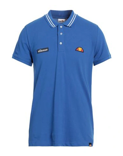 Shop Ellesse Man Polo Shirt Blue Size M Cotton