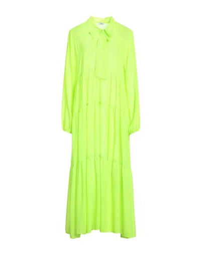 Shop Jijil Woman Midi Dress Acid Green Size Xs Polyester