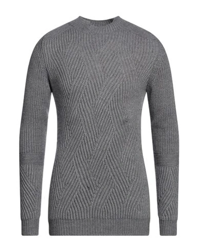 Shop Daniele Alessandrini Man Sweater Grey Size 40 Acrylic, Wool, Alpaca Wool