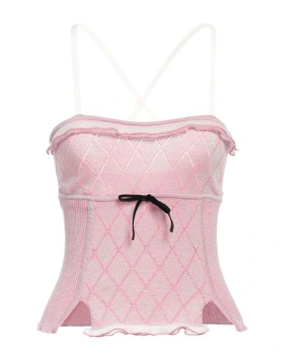 Shop Cormio Woman Top Pink Size 6 Cotton, Lyocell, Polyester, Polyamide