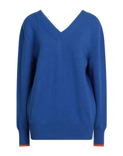 Shop Victoria Beckham Woman Sweater Blue Size S Cashmere, Elastane