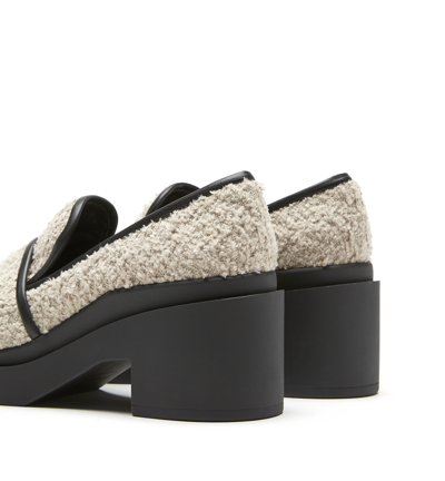 Shop La Canadienne Alistair Boucle Loafer In Cream