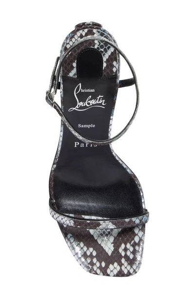 Shop Christian Louboutin Condora Snakeskin Print Sandal In J997 Multi/ Lin Black