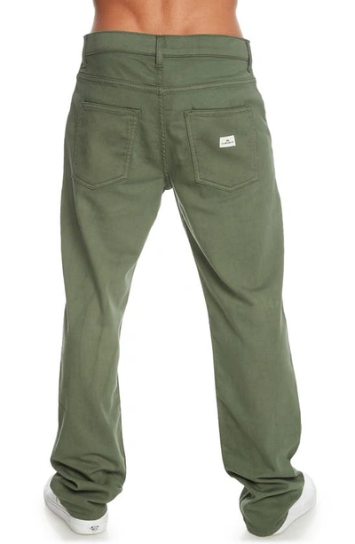Shop Quiksilver Far Out Stretch 5-pocket Pants In Thyme