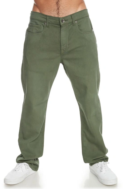 Shop Quiksilver Far Out Stretch 5-pocket Pants In Thyme
