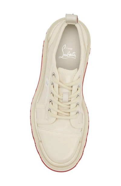 Shop Christian Louboutin Panamic Dune Derby In F670 Natural/ Craie/ Lin Craie