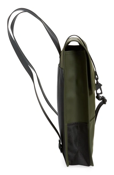 Rains Mini Waterproof Backpack In Green