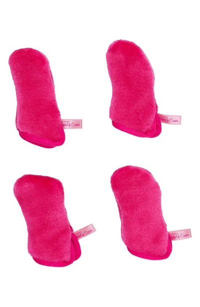 Shop Makeup Eraser 4-count Eye Mitts With Laundry Bag In Pink