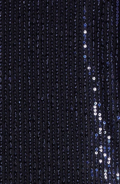 Ava & Yelly Kids' Sequin Flutter Sleeve Skater Dress In Navy