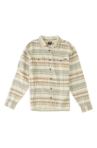 Shop Billabong Offshore Jacquard Stripe Cotton Button-up Shirt In Chino