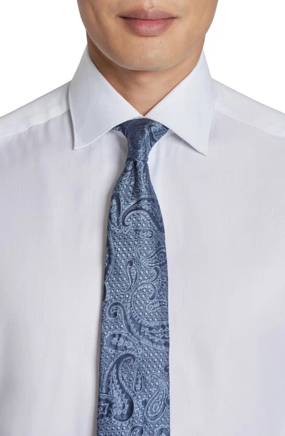 Shop Jack Victor Paisley Jacquard Silk Tie In Blue