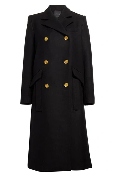 Shop Smythe Double Breasted Wool Blend Coat In Black