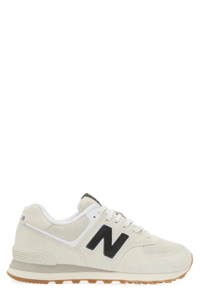 New balance 574 white and black best sale