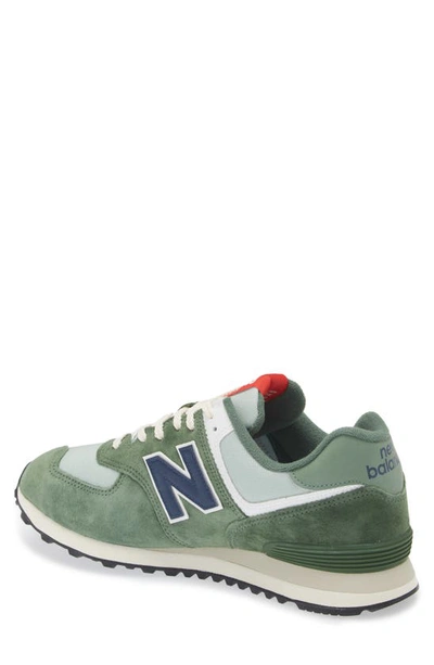 Shop New Balance Gender Inclusive 574 Sneaker In Acidic Green/ Navy