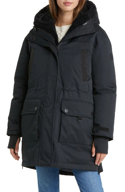 Shop Ugg Adirondack Waterproof Down Parka With Internal Fleece Jacket In Tar