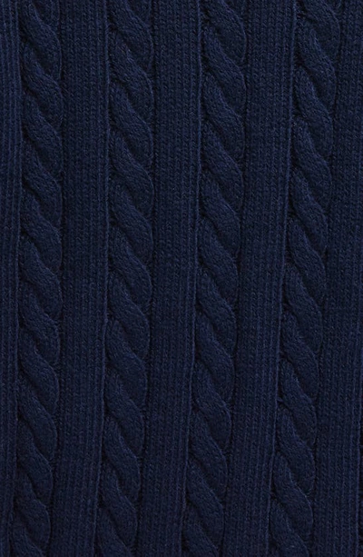 Shop Vineyard Vines Kids' Cotton & Cashmere Cable Sweater In Nautical Navy