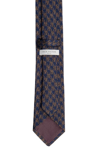 Shop Jack Victor Noble Houndstooth Tie In Brown