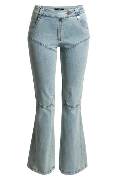 Shop By.dyln Leon Flare Leg Jeans In Light Blue