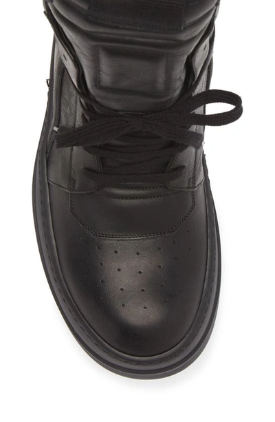Shop Rick Owens Luxor Geobasket Mega Bumper High Top Sneaker In Black/ Black/ Black