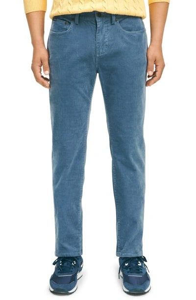Shop Brooks Brothers Cotton Stretch Corduroy Pants In China Blue