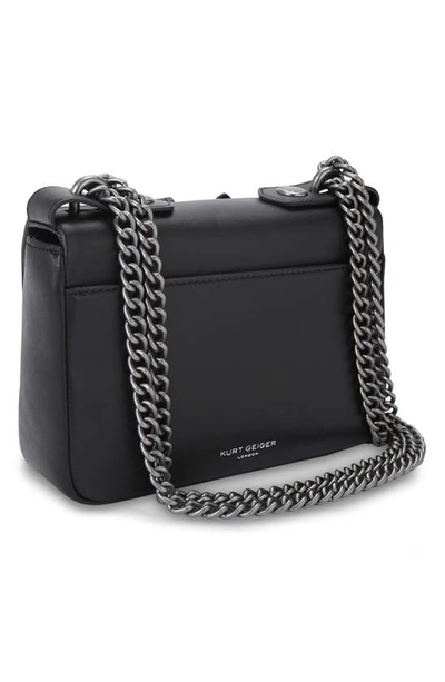Shop Kurt Geiger Small Hackney Leather Crossbody Bag In Black