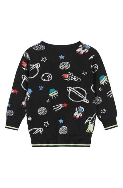 Andy & Evan Kids' Intarsia Pullover Sweater In Space Black