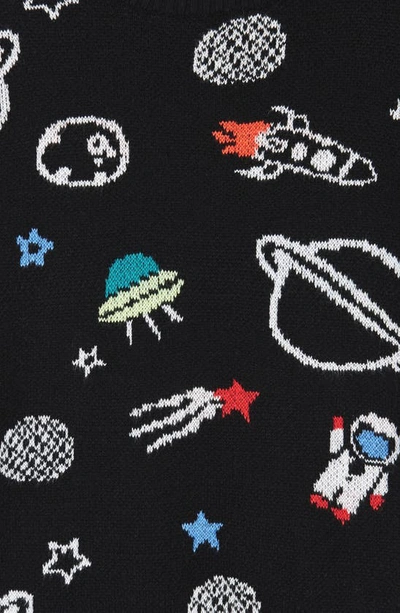 Andy & Evan Kids' Intarsia Pullover Sweater In Space Black