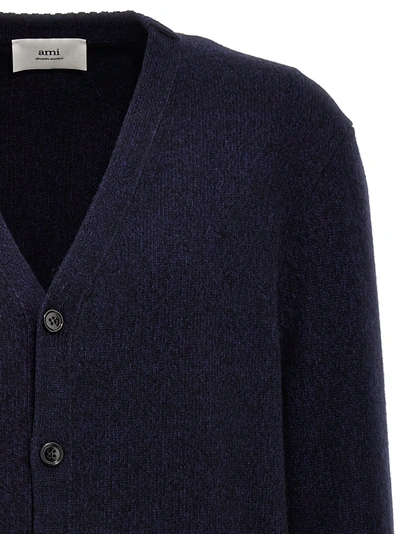 Shop Ami Alexandre Mattiussi Cashmere Cardigan Sweater, Cardigans Blue
