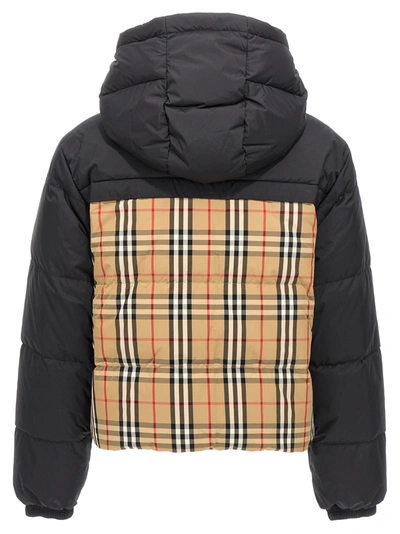Shop Burberry Cropped Reversible Down Jacket Casual Jackets, Parka Multicolor