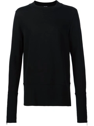 Ann Demeulemeester Elongated Sleeve Sweatshirt In Black