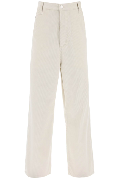Shop Ami Alexandre Mattiussi Corduroy Pants In Ivory (white)