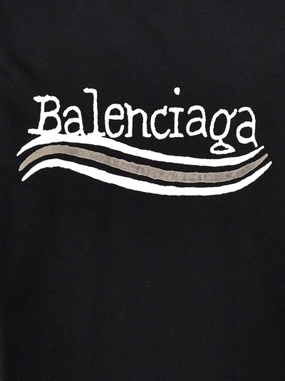 Shop Balenciaga Logo Print T-shirt White/black