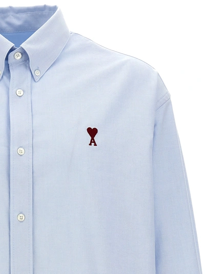 Shop Ami Alexandre Mattiussi Ami De Coeur Shirt, Blouse In Light Blue