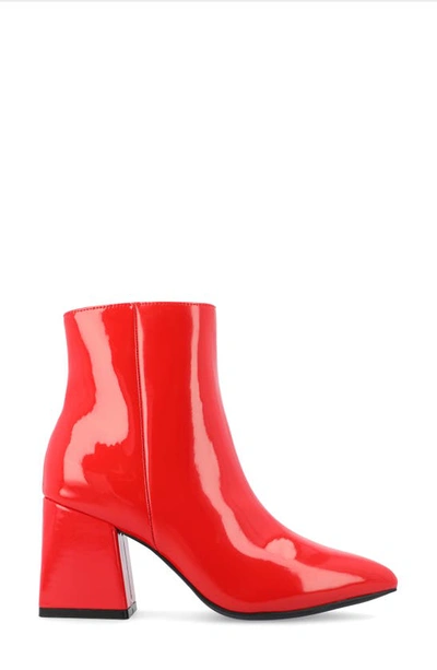 Journee Collection Sorren Boot In Patent/ Red