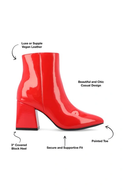 Journee Collection Sorren Boot In Patent/ Red