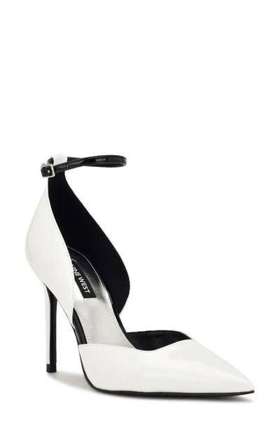 Nine West Finda Pointed Toe Pump In White