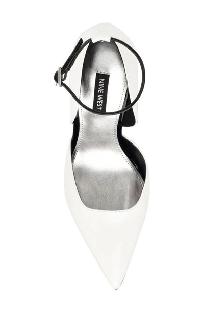 Nine West Finda Pointed Toe Pump In White