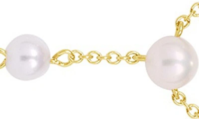 Ron Hami 14k Gold Pearl & Diamond Station Y-necklace In Yellow Gold/ Diamond