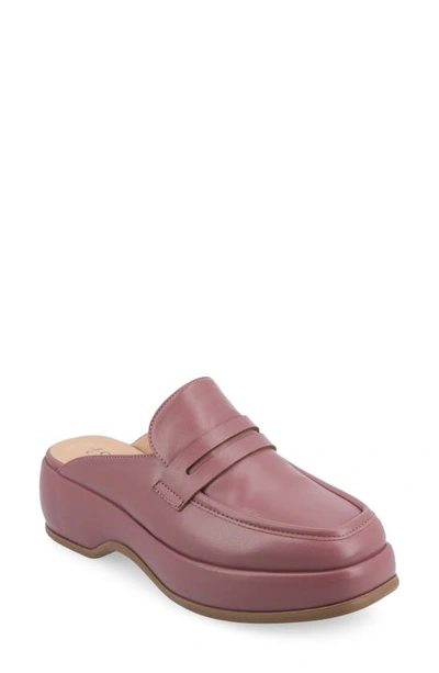 Shop Journee Collection Antonia Loafer Mule In Mauve