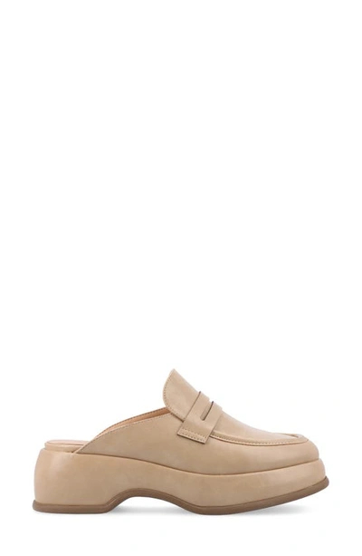 Journee Collection Antonina Womens Square Closed Toe Mules In Tan