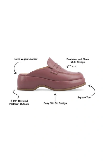 Shop Journee Collection Antonia Loafer Mule In Mauve