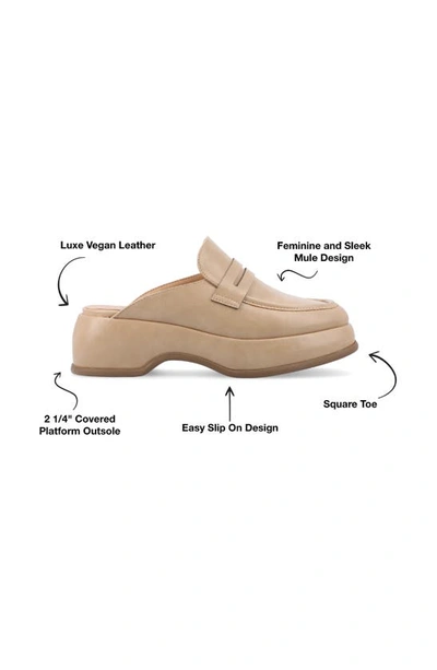 Journee Collection Antonina Womens Square Closed Toe Mules In Tan