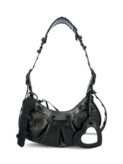 Shop Balenciaga Le Cagole Xs Shoulder Bag In Black