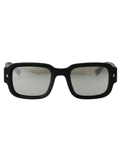 Shop Dsquared2 Eyewear Icon Square Frame Sunglasses In Black