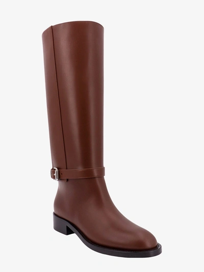Shop Burberry Woman Boots Woman Brown Boots