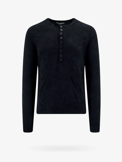 Shop Dolce & Gabbana Man Sweater Man Black Knitwear