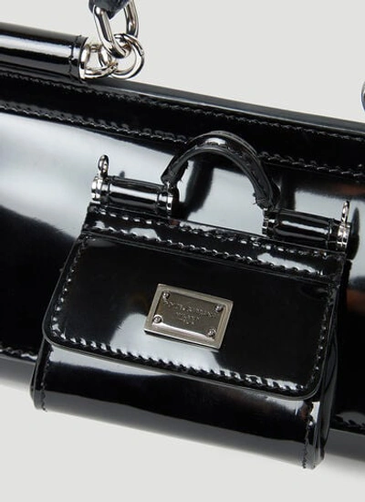 Shop Dolce & Gabbana Women Kim Coin Pocket Sicily Handbag In Black