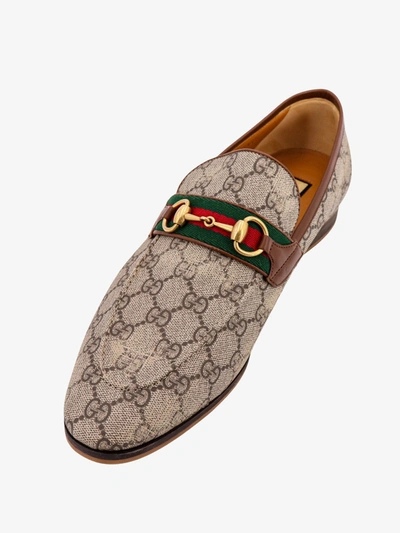 Shop Gucci Man Loafer Man Beige Loafers In Cream