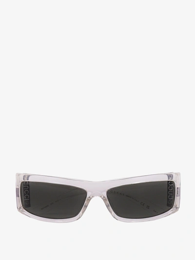 Shop Gucci Man Sunglasses Man Grey Sunglasses In Gray