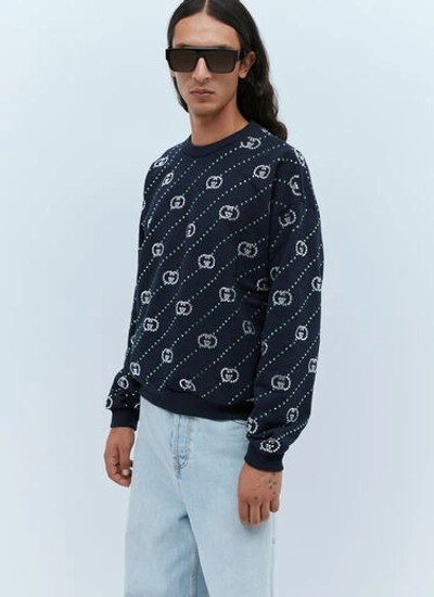 Shop Gucci Men Crystal Logo Sweatshirt In Black